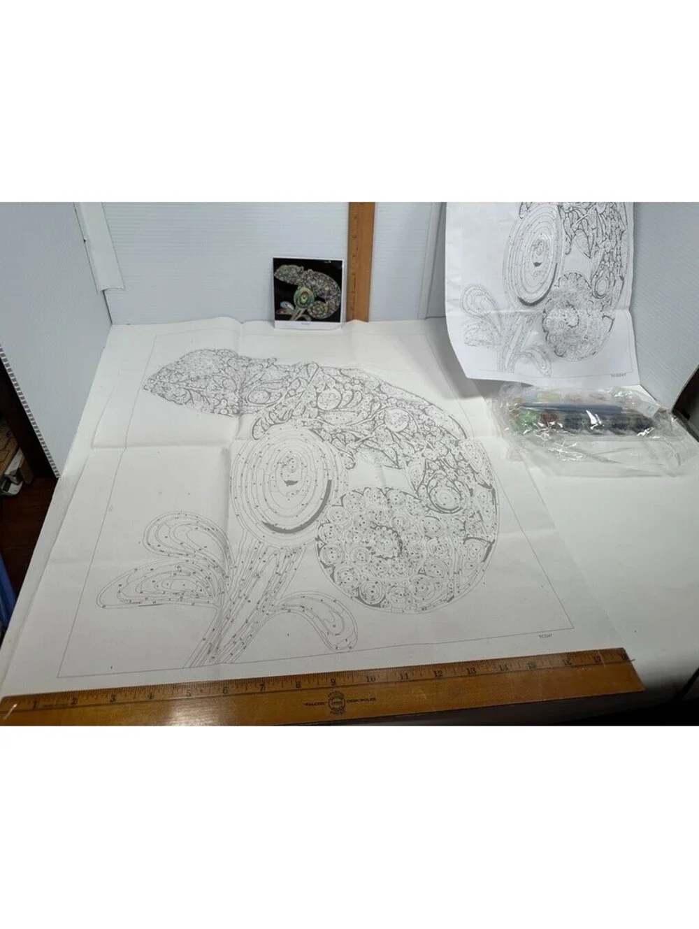 Paint by Numbers Kit for Adults Cameleon Lizard Paint by Number TC2247